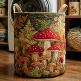 Panier à Linge Matelassé - Champignons des Bois