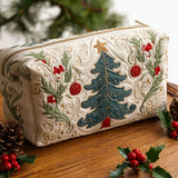 Honorine - Trousse de toilette matelassée Bois de Noël