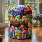 Panier à Linge Matelassé - Famille de Grenouilles