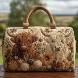 Sac de Voyage Matelassé Vache des Highlands Écossaise