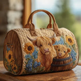 Sac de Voyage Matelassé Écosse Vache