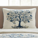 Housse de Coussin Matelassée - Sérénité Bleue