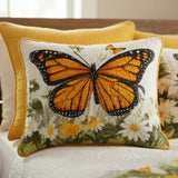 Housse de Coussin Matelassée - Prairie du Monarque