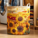 Panier à Linge Matelassé - Tournesol