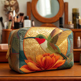 Armelle - Trousse de toilette matelassée Motif Dorée