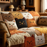 Mila - Housse de canapé matelassée Chat Doré