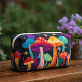 Tiphaine - Trousse de toilette matelassée Champignons Rétro