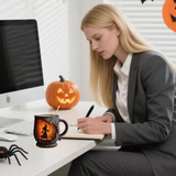 Mug Halloween 3D Fait Main avec Motif de Sorcière et de Chat