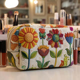 Prune - Trousse de toilette matelassée Fleur Joyeux