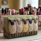 Rose - Trousse de toilette matelassée Troupeau Joyeux
