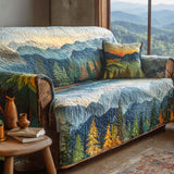 Sarah - Housse de canapé matelassée Paysage de Montagne