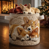 Panier à Linge Matelassé - Corgi en Vacances