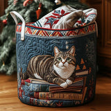 Panier à Linge Matelassé - Motif de Noël