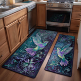 Emma - Tapis de cuisine Colibri et Fleurs de Jardin