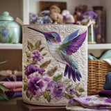 Panier à Linge Matelassé - Colibri en Fleurs