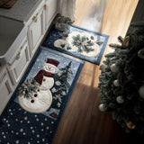 Colombe - Tapis de cuisine Hivernal à Bonhomme de Neige