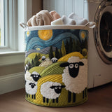 Panier à Linge Matelassé - Prairie aux Agneaux