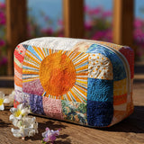 Clarisse - Trousse de toilette matelassée Soleil Délicat