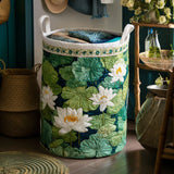 Panier à Linge Matelassé - Fraîcheur de l'Étang aux Nénuphars