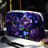 Camélia - Trousse de toilette matelassée Rose Nocturne