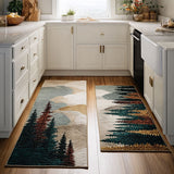 Fleur - Tapis de cuisine Vue Montagne