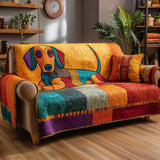 Tiphaine - Housse de canapé matelassée Patchwork à Petit Chien