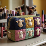 Nathalie - Trousse de toilette matelassée Moutons