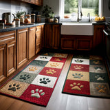 Yolande - Tapis de cuisine Empreintes de Patte Accueillants