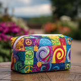 Constance - Trousse de toilette matelassée Symbole de la Paix
