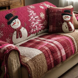 Adèle - Housse de canapé matelassée Motif de Noël