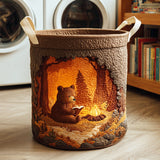 Panier à Linge Matelassé - Ours Lecteur