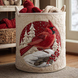 Panier à Linge Matelassé - Cardinal Rouge