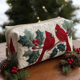 Delphine - Trousse de toilette matelassée Motif Rouge