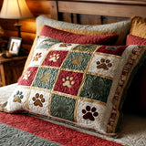 Housse de Coussin Matelassée - Pattes Écarlates