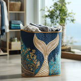 Panier à Linge Matelassé - Marée Scintillante