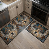 Aurélie - Tapis de cuisine Loup et Sentier Naturel