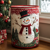 Panier à Linge Matelassé - Bonhomme de Neige Joyeux