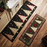 Edwige - Tapis de cuisine Hivernal à Arbre Enneigé