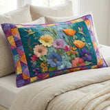Housse de Coussin Matelassée - Rêve de Pétales Doux