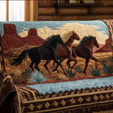 Lise - Housse de canapé matelassée Cheval en Course