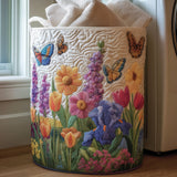 Panier à Linge Matelassé - Fleur de Printemps