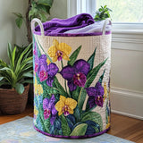 Panier à Linge Matelassé - Coucher de Soleil aux Orchidées