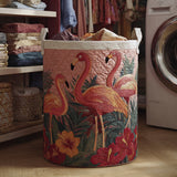 Panier à Linge Matelassé - Flamants au Soleil