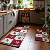 Valentine - Tapis de cuisine Empreintes de Patte