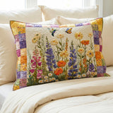 Housse de Coussin Matelassée - Floral Intemporel