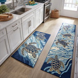 Inès - Tapis de cuisine Tortue Marine