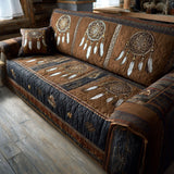 Gabrielle - Housse de canapé matelassée Motif Tribal Nocturne