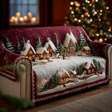 Aline - Housse de canapé matelassée Village de Noël