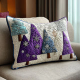 Housse de Coussin Matelassée - Améthyste d'Hiver
