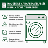 Laure - Housse de canapé matelassée Petites Pattes de Noël